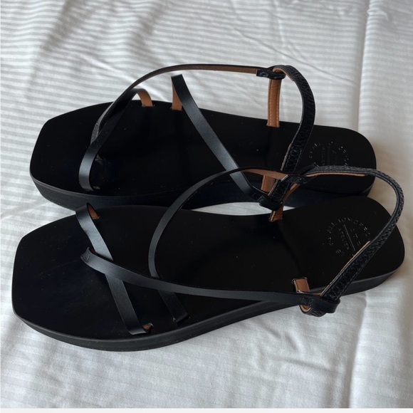 ATP Atelier Maremma Black Strappy Platform Sandals - Picture 4 of 7